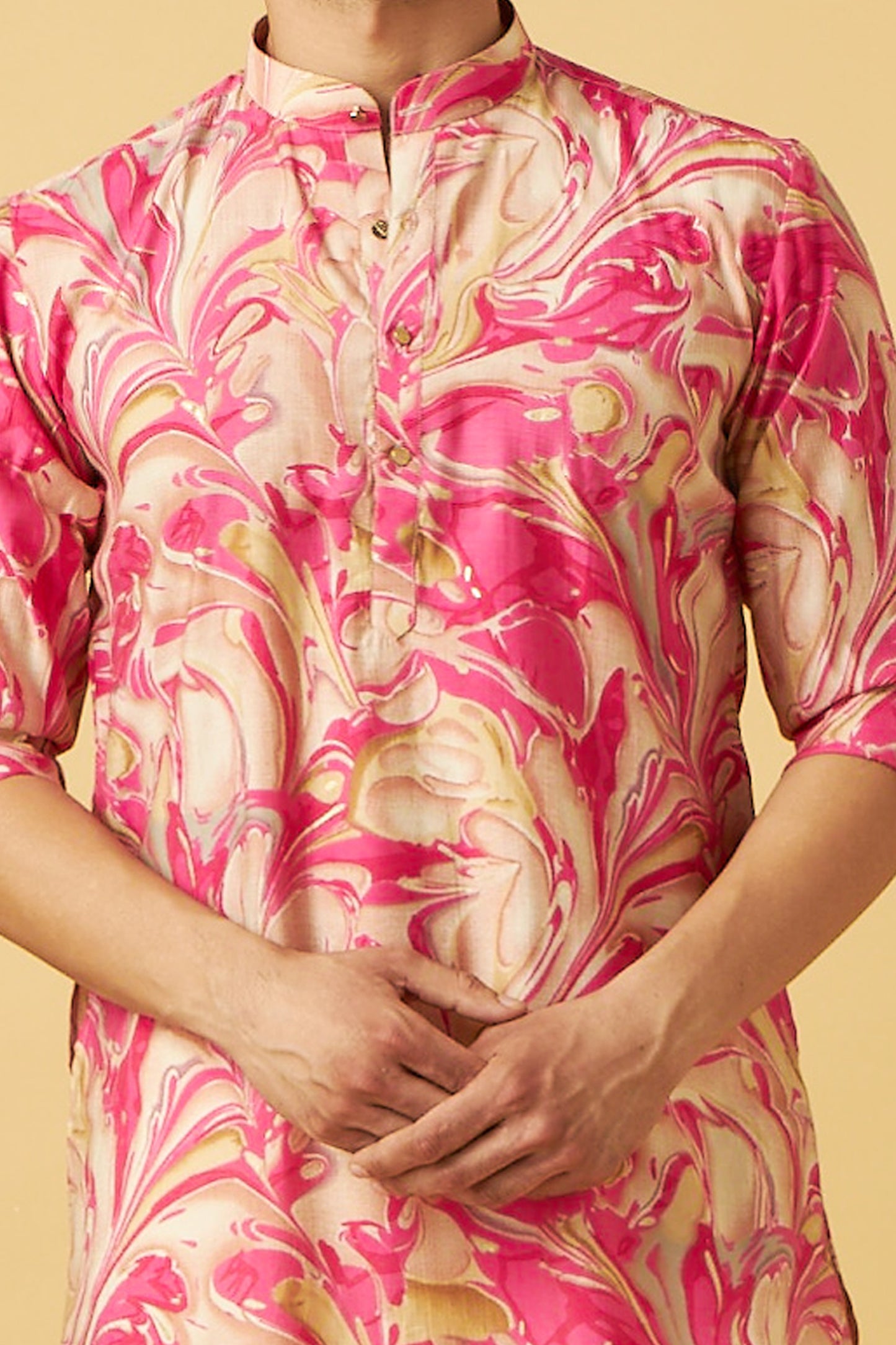 Pink Stylish Floral print Kurta