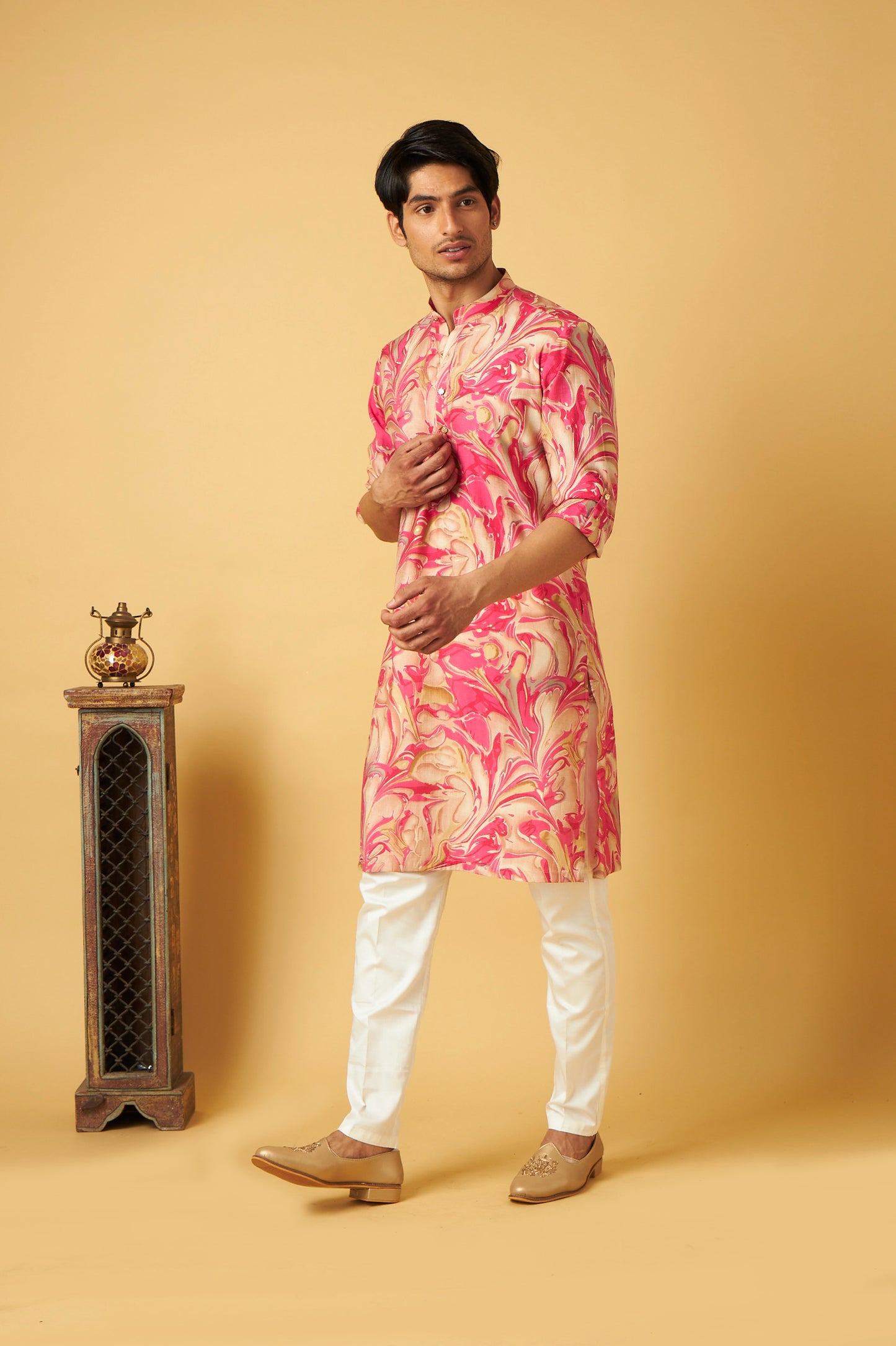 Pink Stylish Floral print Kurta
