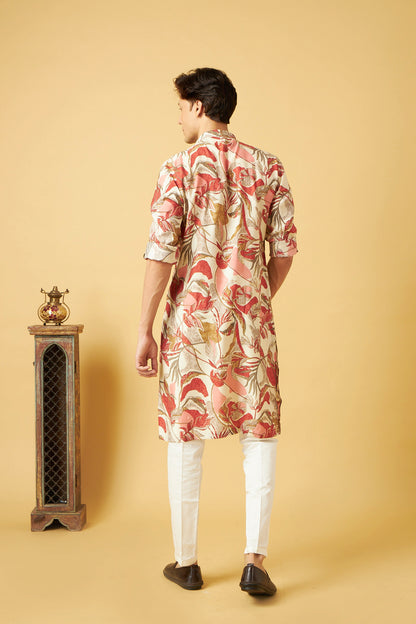 Floral Print Kurta for men