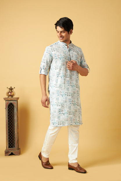 Elegant White Kurta Set