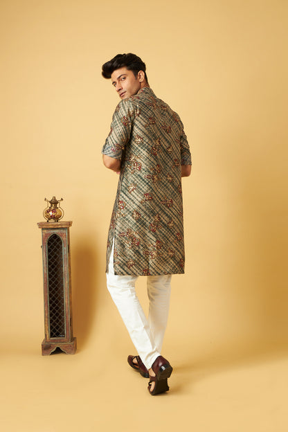 Classic Floral Print Kurta