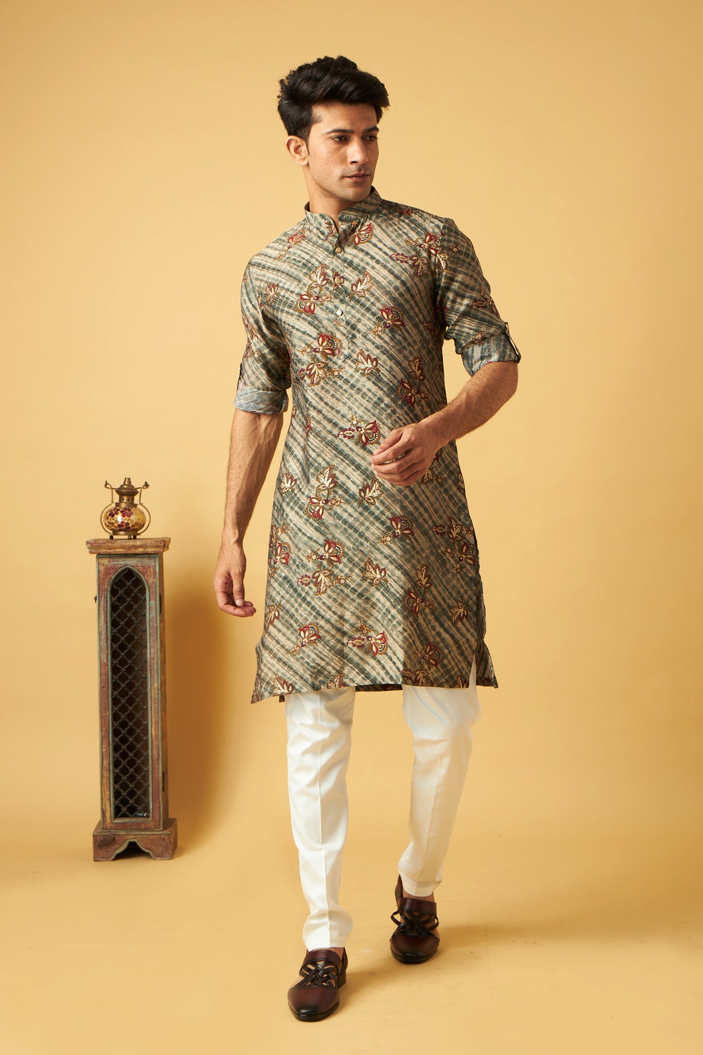 Classic Floral Print Kurta