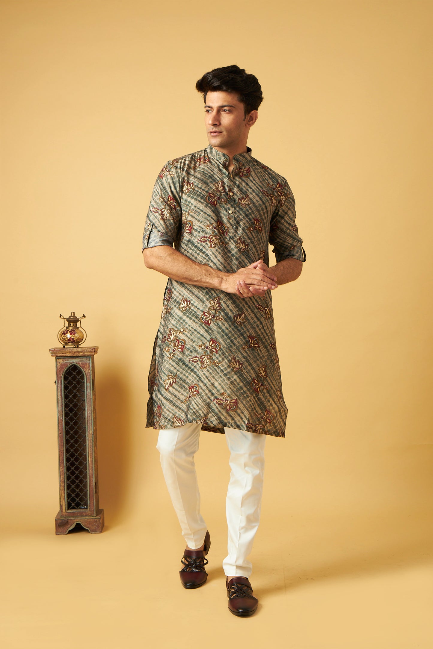 Classic Floral Print Kurta