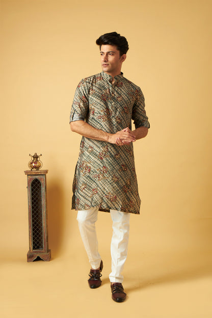 Classic Floral Print Kurta