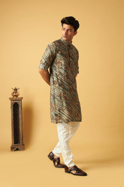 Classic Floral Print Kurta