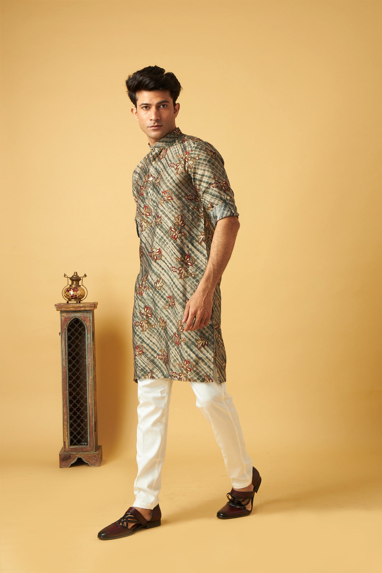 Classic Floral Print Kurta