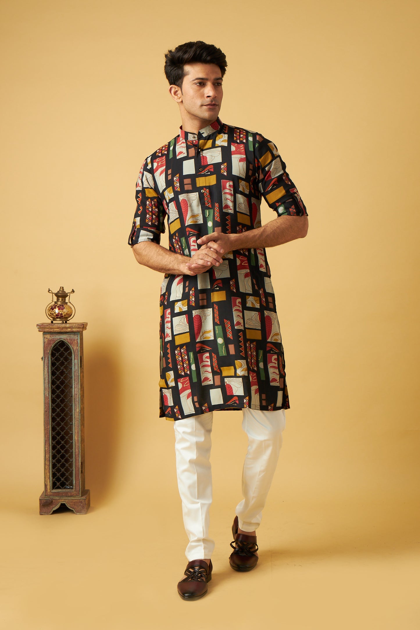 Black Designer Kurta For Men