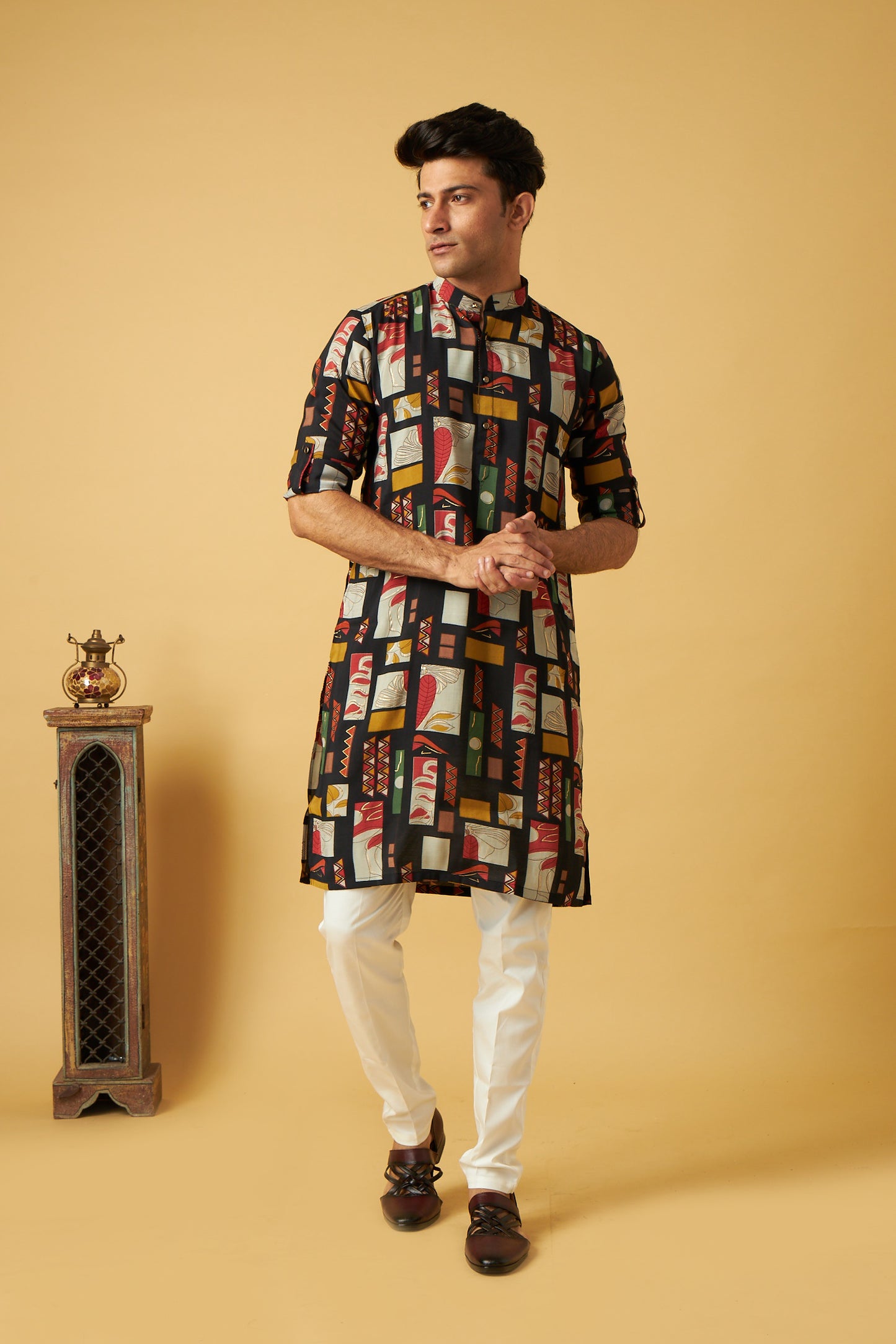 Black Designer Kurta For Men