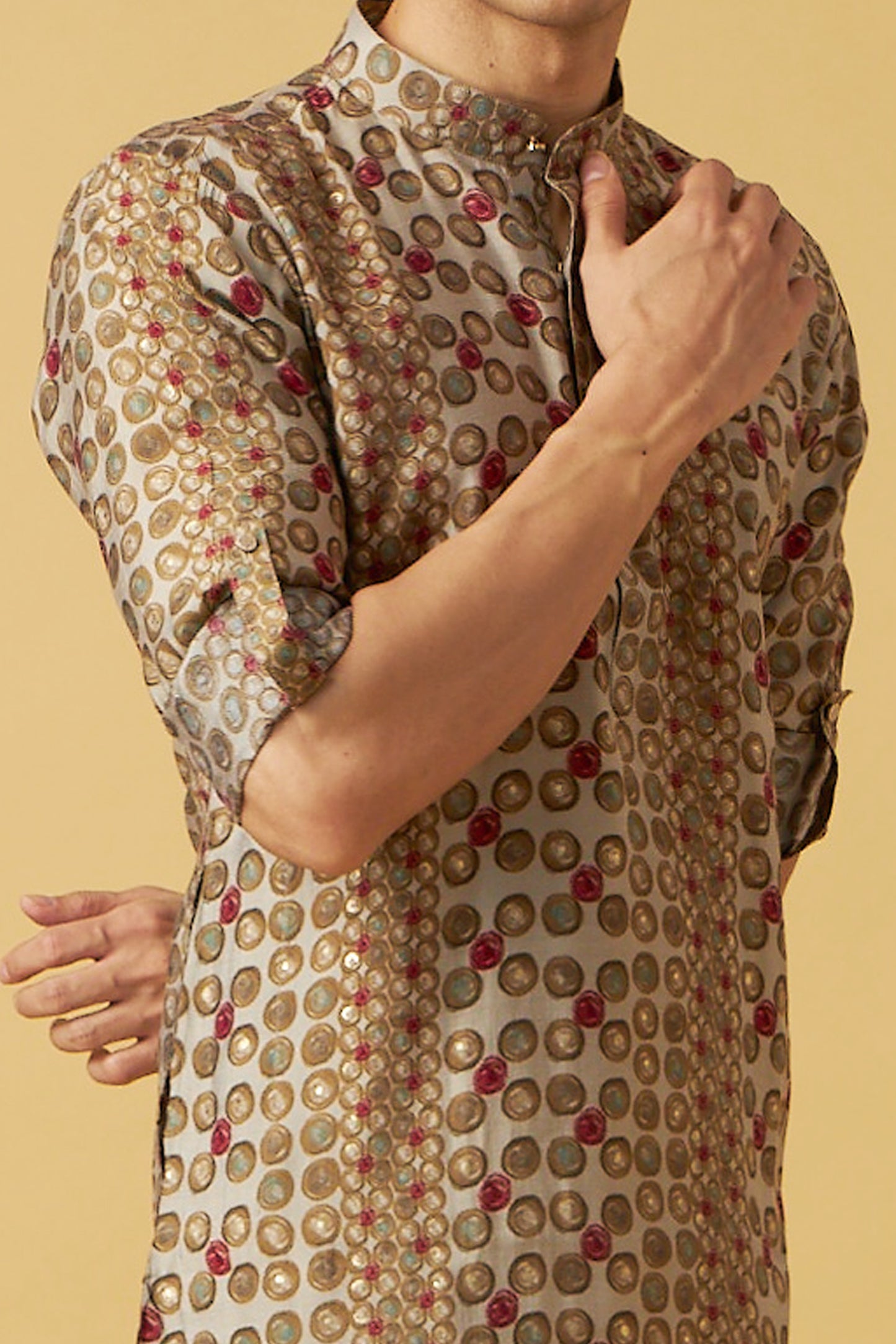 Brown Kurta Set With Unique Design Print
