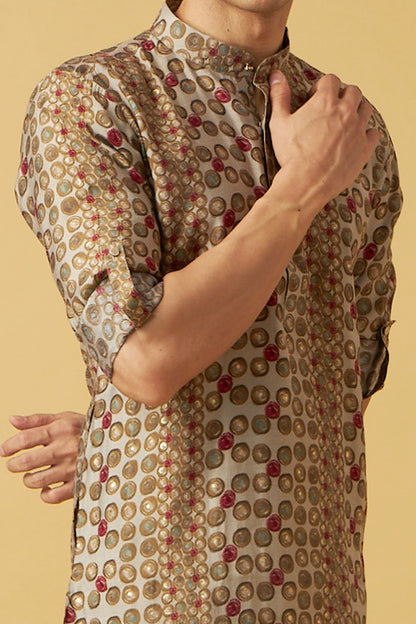 Brown Kurta Set With Unique Design Print