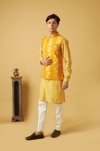 Classic Yellow Jacket Kurta