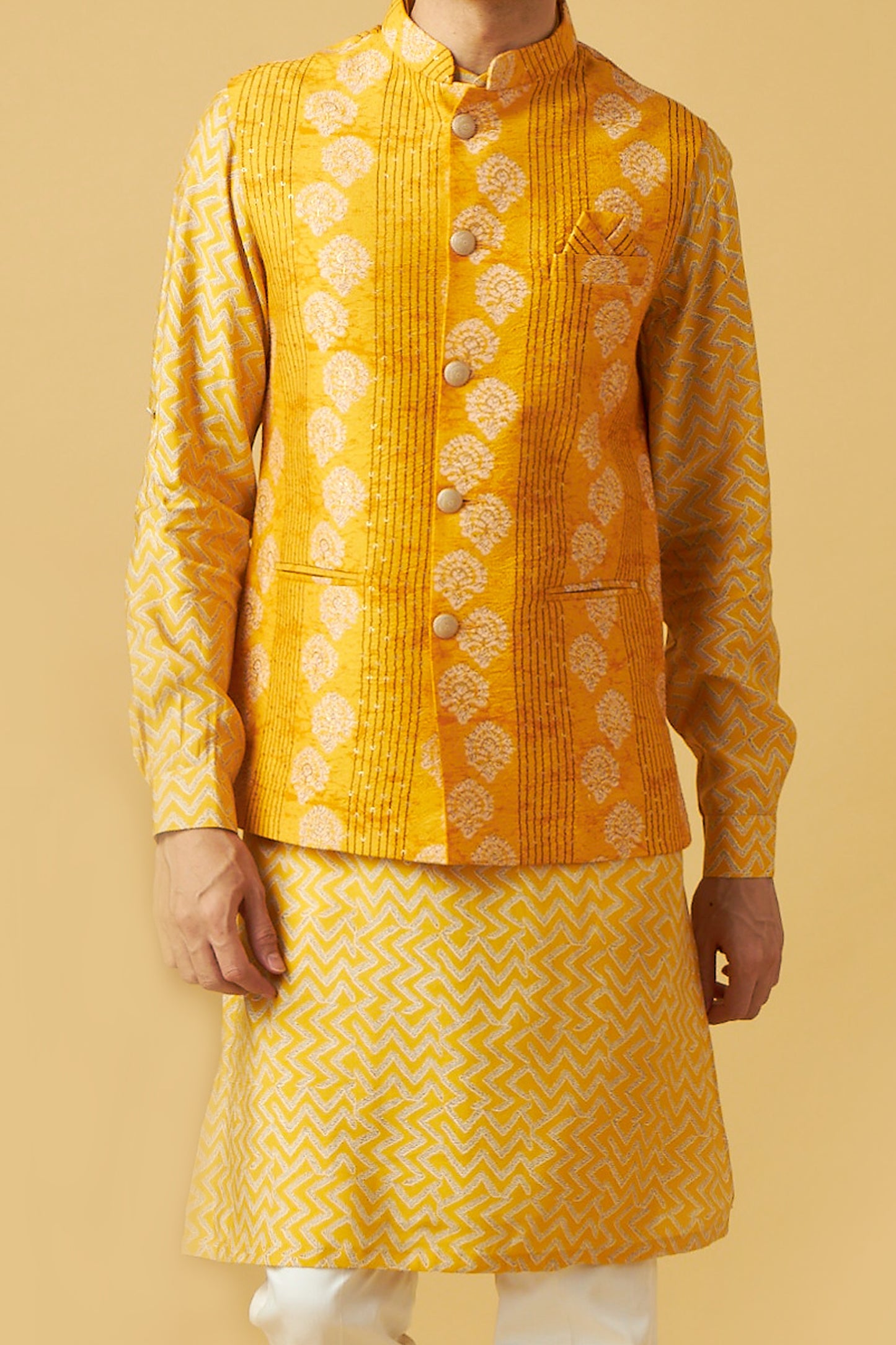 Classic Yellow Jacket Kurta