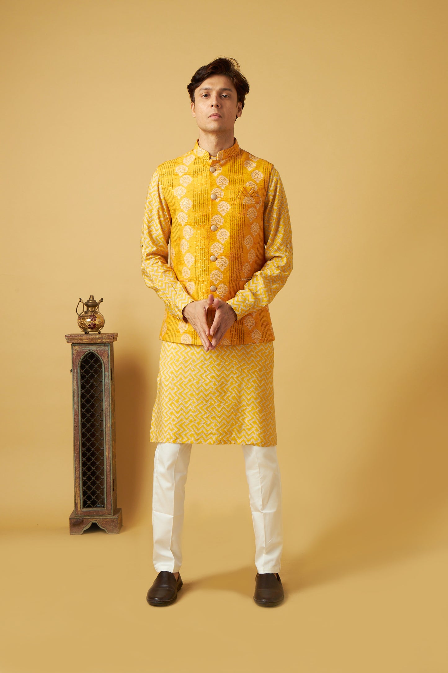 Classic Yellow Jacket Kurta