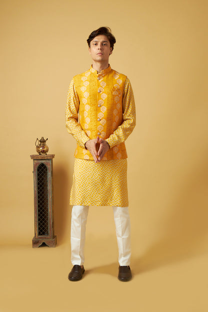 Classic Yellow Jacket Kurta